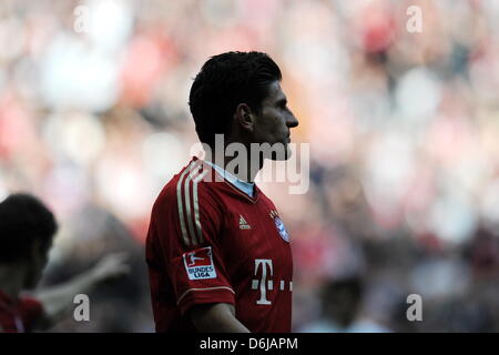 Fußball Bundesliga 25. Spieltag: FC Bayern München - TSG 1899 Hoffenheim bin Samstag (10.03.2012) in der Allianz Arena in München. Der Münchner Mario Gomez. Die Bayern Gewinnen Die Partie Mit 7:1. Foto: Tobias Hase Dpa/lby Stockfoto