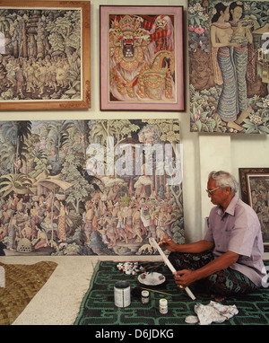 Ich Ketut Tungeh im Tungeh Studio von Kunst, Ubud, Bali, Indonesien, Südostasien, Asien Stockfoto