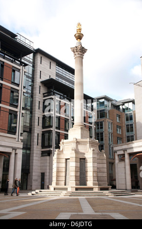 Paternoster Square Spalte, Paternoster Square, City of London, England, Vereinigtes Königreich, Europa Stockfoto