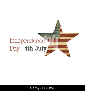 Tag der Unabhängigkeit. Komposition von Text und Stern-Symbol. Raster-Abbildung Stockfoto