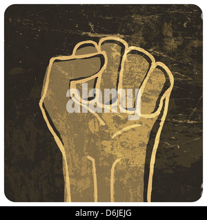 Faust-Darstellung. Mit Grunge Texturen Stockfoto