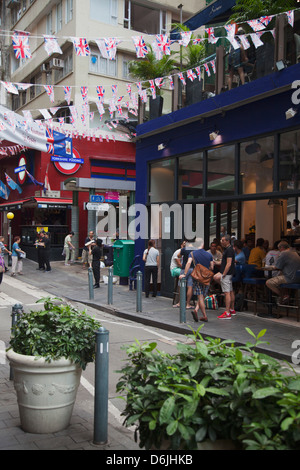 Restaurants und Bars im Viertel Soho, Central, Hong Kong, China, Asien Stockfoto