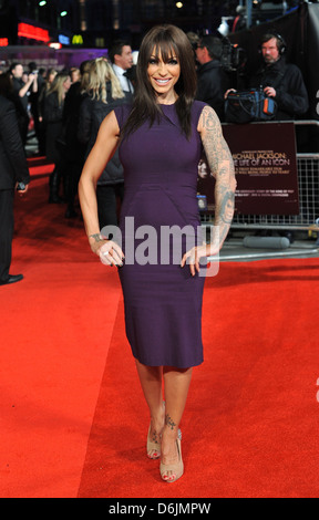 Jodie Marsh "Michael Jackson: The Life of ein Symbol" Filmpremiere bei Empire Leicester Square - Ankünfte statt. London, Stockfoto