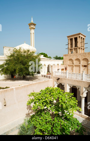 Traditionelle historische Architektur im historischen Viertel Al Bastakiya in Bur Dubai Vereinigte Arabische Emirate Stockfoto