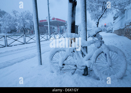 Schnee in Jerusalem am 10. Januar 2013. Stockfoto