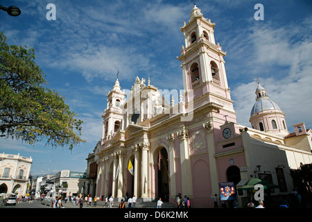 Iglesia Catedral, die Kathedrale auf 9 Julio Square, Stadt Salta, Argentinien, Südamerika Stockfoto