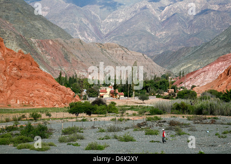 Der Camino de Los Colorados trail, um Purmamarca, Quebrada de Humahuaca, der UNESCO, Provinz Jujuy, Argentinien Stockfoto