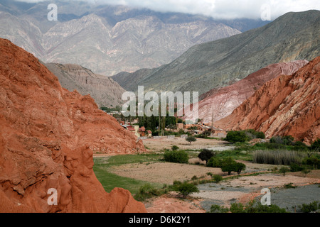 Der Camino de Los Colorados trail, um Purmamarca, Quebrada de Humahuaca, der UNESCO, Provinz Jujuy, Argentinien Stockfoto