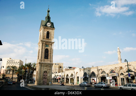 Der Uhrturm in alten Jaffa, Tel Aviv, Israel, Nahost Stockfoto