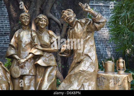 Statuen am Chen Clan Akademie, Guangzhou, Guangdong, China, Asien Stockfoto