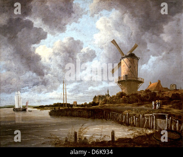 Die Windmühle in Wijk Bij Duursteden 1670 Jacob Isaacksz van Ruisdael (oder Ruysdael) (c.1629 – 1682) Niederlande Niederlande Stockfoto