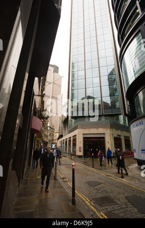 Börsengebäude London von Throgmorton Street Stockfoto