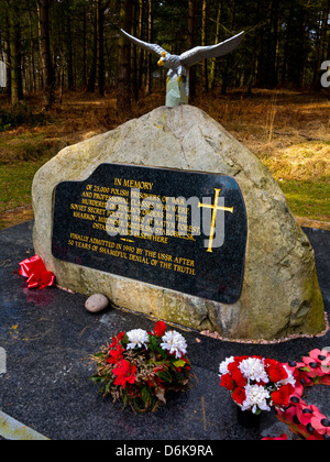 Katyn-Denkmal auf Cannock Chase Staffordshire England UK im Gedenken an 25000 Pole ausgeführt von Stalin im Jahre 1940 Stockfoto