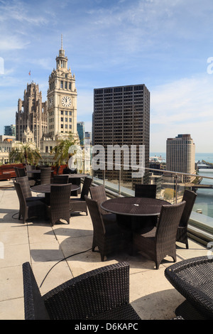 Blick vom Hotel Trump Tower, Chicago, Illinois, Vereinigte Staaten von Amerika, Nordamerika Stockfoto