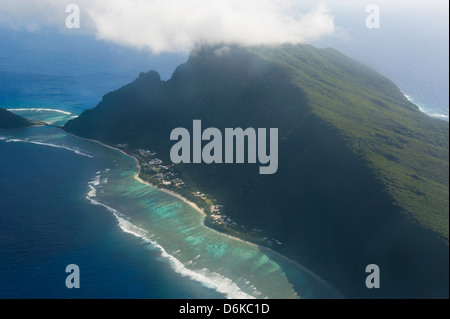 Luftaufnahmen von Ofu Insel, Tayna Insel Gruppe, Amerikanisch-Samoa, Südsee, Pazifik Stockfoto