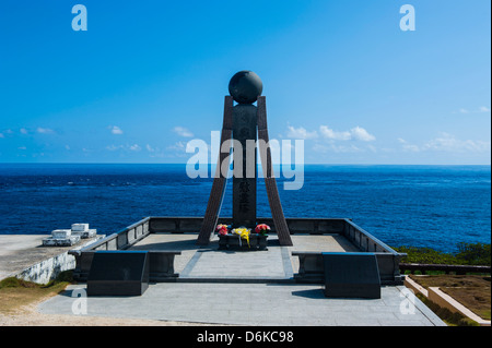 Dem zweiten Weltkrieg Denkmal an den Banzai Klippen in Saipan, Nördliche Marianen, Central Pacific, Pazifik Stockfoto