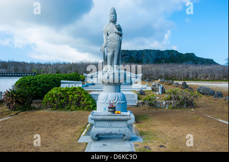 Dem zweiten Weltkrieg Denkmal an den Banzai Klippen auf Saipan, Nördliche Marianen, Central Pacific, Pazifik Stockfoto