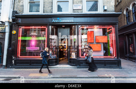 Ann Summers shop, Soho, London, England, UK. Stockfoto