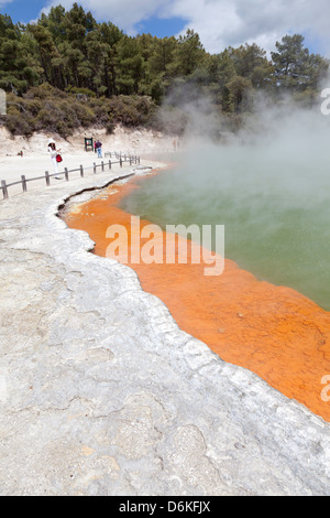 Der Champagne Pool im Wai-O-Tapu Geothermal Reserve Rotorua, Neuseeland Stockfoto