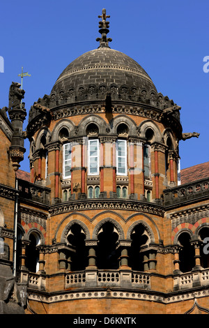 Chhatrapati Shivaji Terminus Railway Station, Bombay, Mumbai, Indien Stockfoto