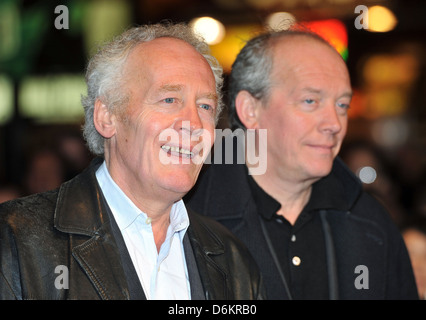 Jean-Pierre Dardenne (L) und Luc Dardenne (R) 55. BFI London Film Festival: das Kind mit einem Fahrrad - offizielle Screening abgehaltenen Stockfoto