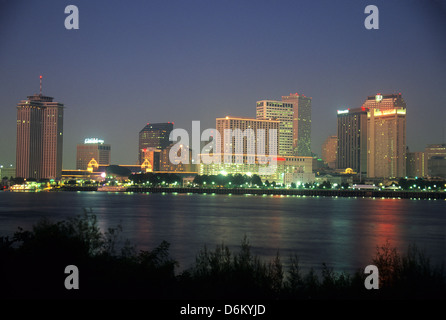 Elk283-1291 Louisiana, New Orleans, Stadt von über Mississippi Fluß Stockfoto