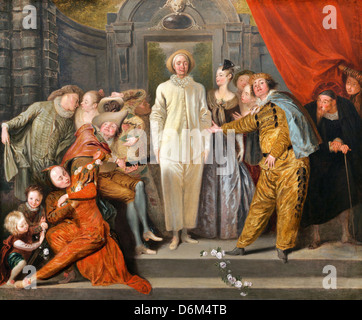 Antoine Watteau, der italienische Komiker 1720 Öl auf Leinwand. National Gallery of Art, Washington, D.C. Stockfoto