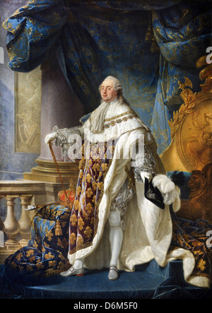 Antoine-François Callet, Louis XVI., König von Frankreich und Navarra (1754-1793), in seinem grand royal Kostüm im Jahre 1779. Öl Leinwand Stockfoto