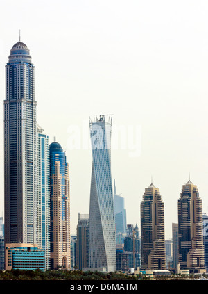 Skyline von der Marina Area, Jumeirah, Dubai, Vereinigte Arabische Emirate Stockfoto