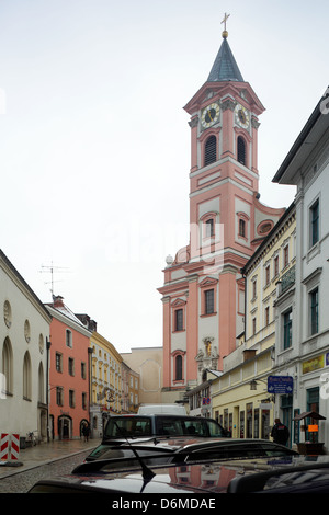 Passau, Deutschland, St. Pauls-Kirche auf dem Viehmarkt in Passau Stockfoto