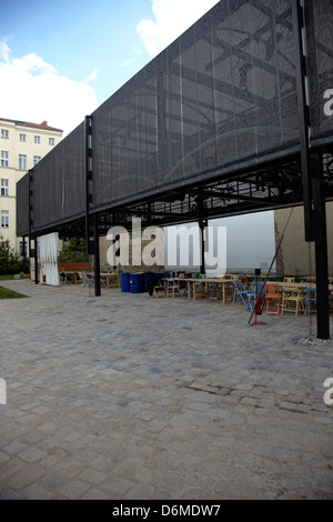 Berlin, Deutschland, das BMW Guggenheim Lab in Pfeffersberg im Prenzlauer Berg Stockfoto