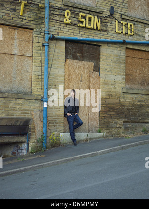 Britische geborene Schauspieler Gareth Harwood, Bradford, West Yorkshire Vereinigtes Königreich Stockfoto