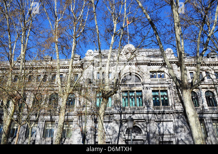 Paseo del Prado in Madrid Spanien Stockfoto