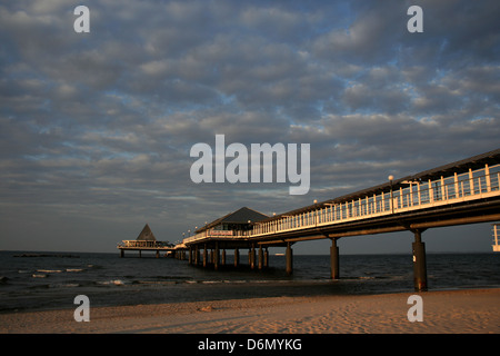 Heringsdorf, Deutschland, Blick vom Strand an der Seebruecke Heringsdorf Stockfoto