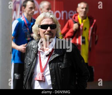 Richard Branson die Virgin London Marathon-Medaille Präsentationen auf 21.04.2013 in der Mall, London. Personen im Bild: Richard Branson. Bild von Julie Edwards Stockfoto