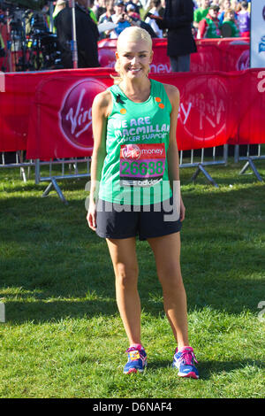 Virgin London Marathon 2013, Greenwich Park, London, UK 21. April 20113 Katherine Jenkins vor Beginn der Virgin London Marathon 2013. Stockfoto