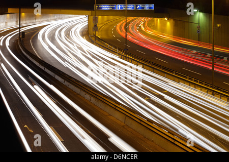 Berlin, Deutschland, Autobahn A 103 in Berlin am Eingang zum tunnel Stockfoto