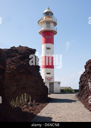 Punta de Teno Leuchtturm in der West Küste von Teneriffa Kanaren Spanien Stockfoto