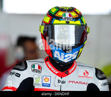 Austin, Texas, USA. 21. April 2013. Andrea Iannone #29 mit Pramac Racing beim Red Bull Grand Prix of the Americas, MotoGP. Austin, Texas. Stockfoto