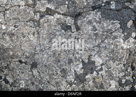 Nahaufnahme von Steinweg mit Texturen und Muster Stockfoto