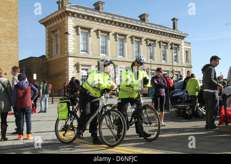 London, UK. 21. April 2013. Polizisten auf Patrouille in Greenwich Stockfoto