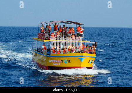 Whale-watching Tour; Südprovinz Mirisa, indischen Ozean, Sri Lanka Stockfoto