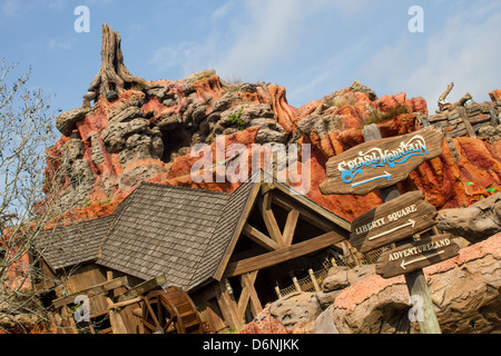 Splash Mountain Log Flume Stil fahren im Magic Kingdom im Walt Disney World Stockfoto