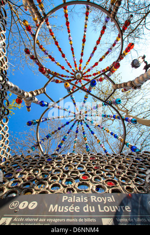 "Palais Royal - Musée du Louvre" u-Bahn Eingang Place Colette, Paris, Frankreich Stockfoto