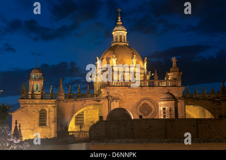 Die Kathedrale von San Salvador, Jerez de la Frontera, Cadiz-Provinz, Region Andalusien, Spanien Stockfoto