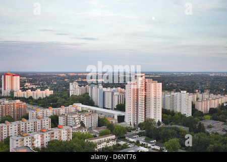 Berlin, Deutschland, Gropius Umfrage der Stadt im Abendlicht Stockfoto