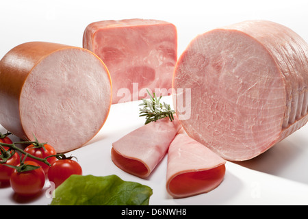 Riedlingen, Deutschland, verschiedene Arten von Schinken Stockfoto