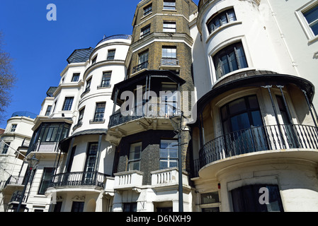 Zeitraum Immobilien Fassaden (Grosvenor Estate), Park Lane, Mayfair, City of Westminster, London, England, Vereinigtes Königreich Stockfoto