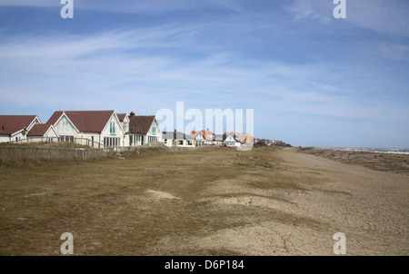 die großen Kiesstrand von Thorpeness an der Küste von suffolk Stockfoto