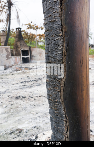 Erosion: Gebrannte Homestead Stockfoto